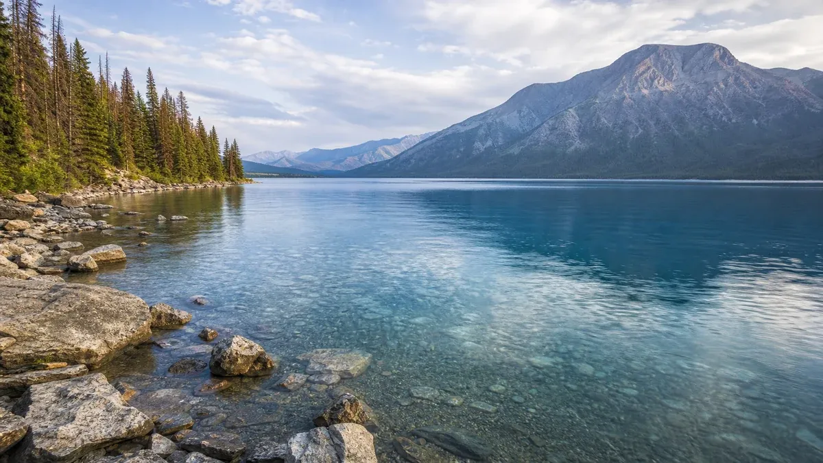 Beautiful Lakes waterway guide illustration